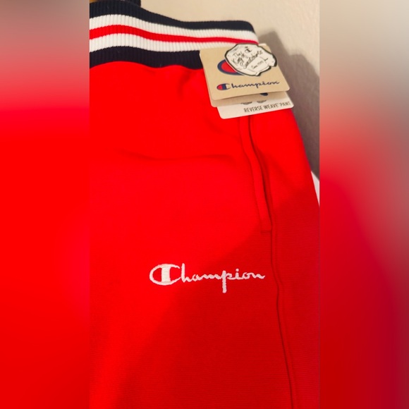 NWT Champion Reverse Weave Pant, Red Fleece, Joggers, Sweatpants, XLarge - Picture 6 of 14